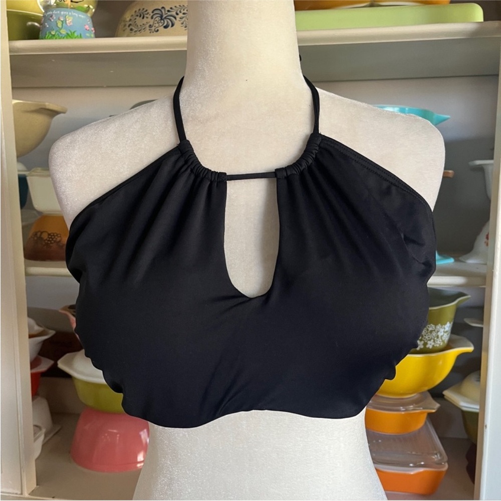 Azura Australia Black Keyhole Halter Swim Top - Size 10